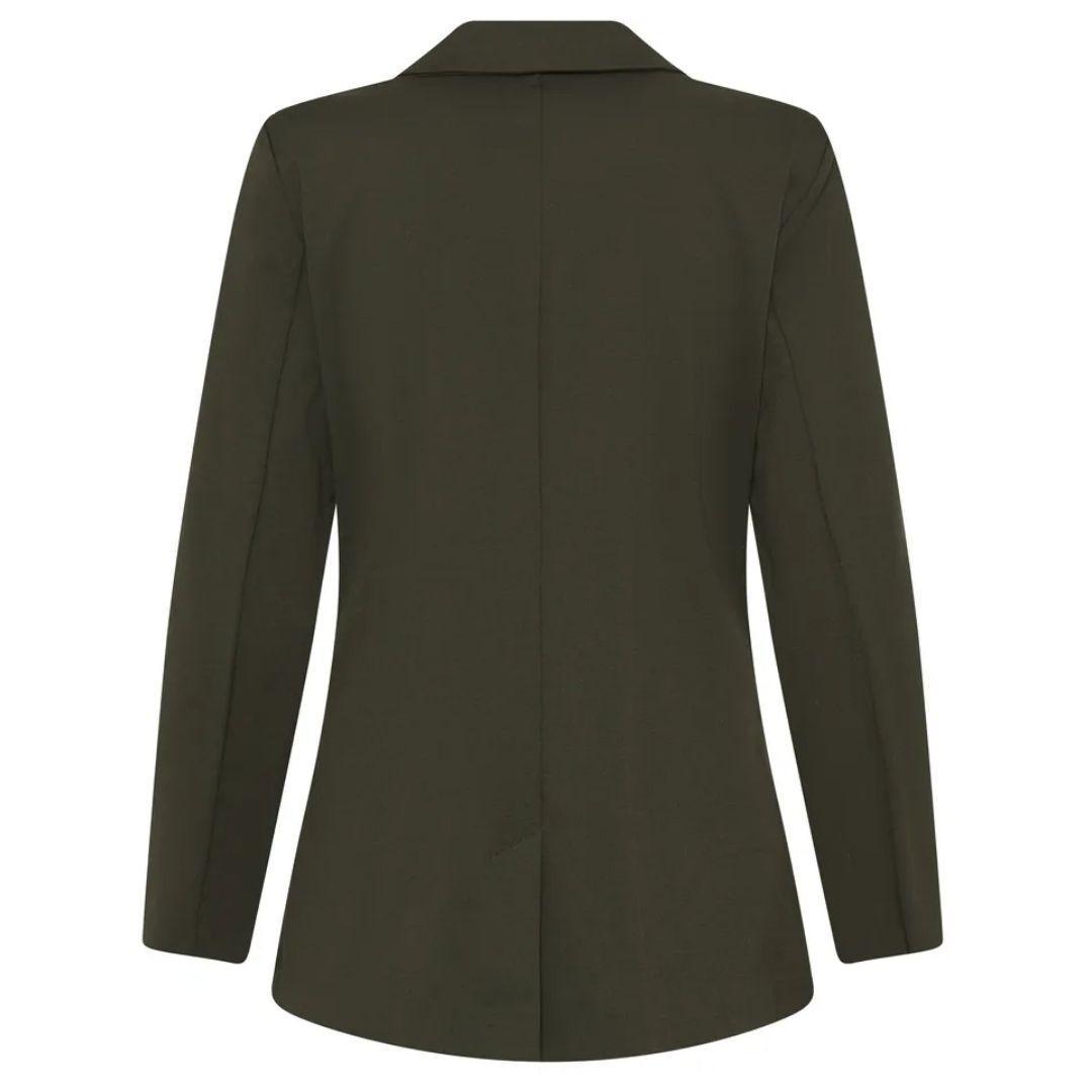 ICHI Kate Tailored Long Blazer | 20121368 | Rosin Green