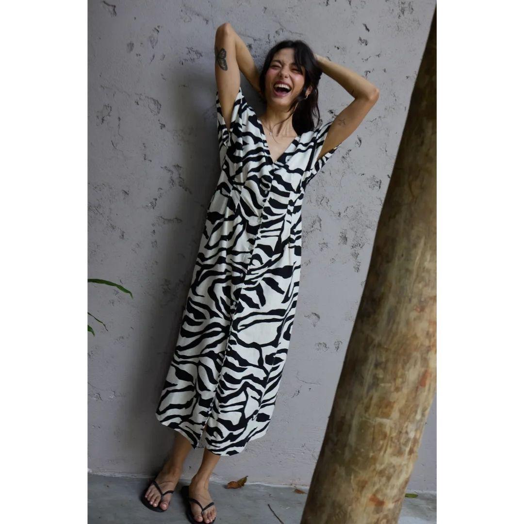 Linno Zebra Dress | Animal