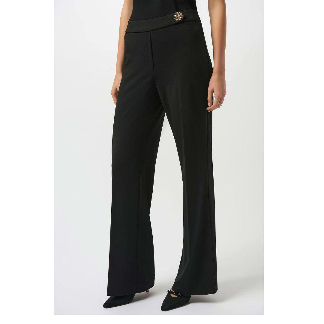 Scuba Crepe Knit Pants - Black