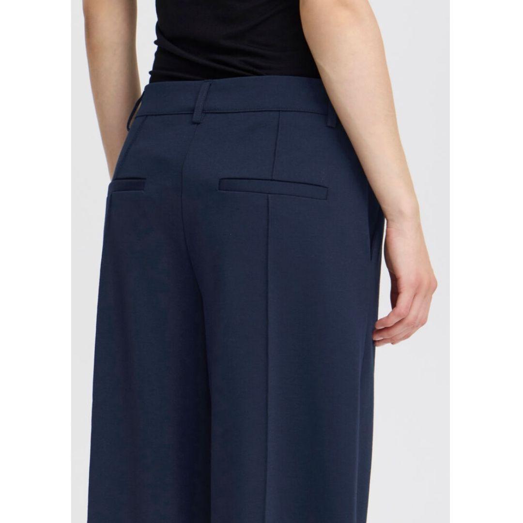Kate Wide Seamed Trouser | Total Eclipse