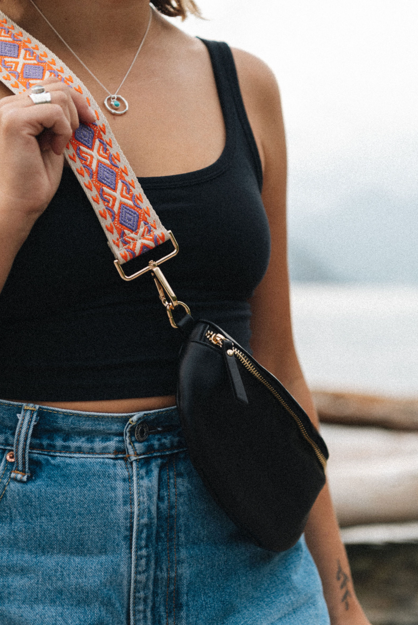Faux Leather Cross Body Bag