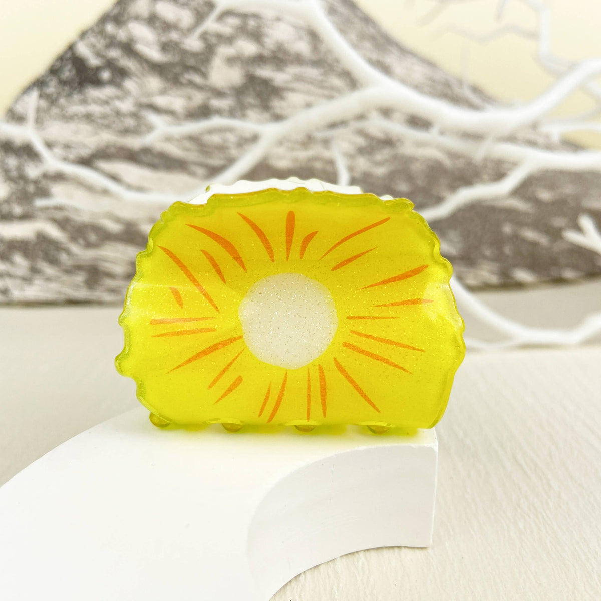 Fruit Rainbow Fun Hair Clip - Lemon