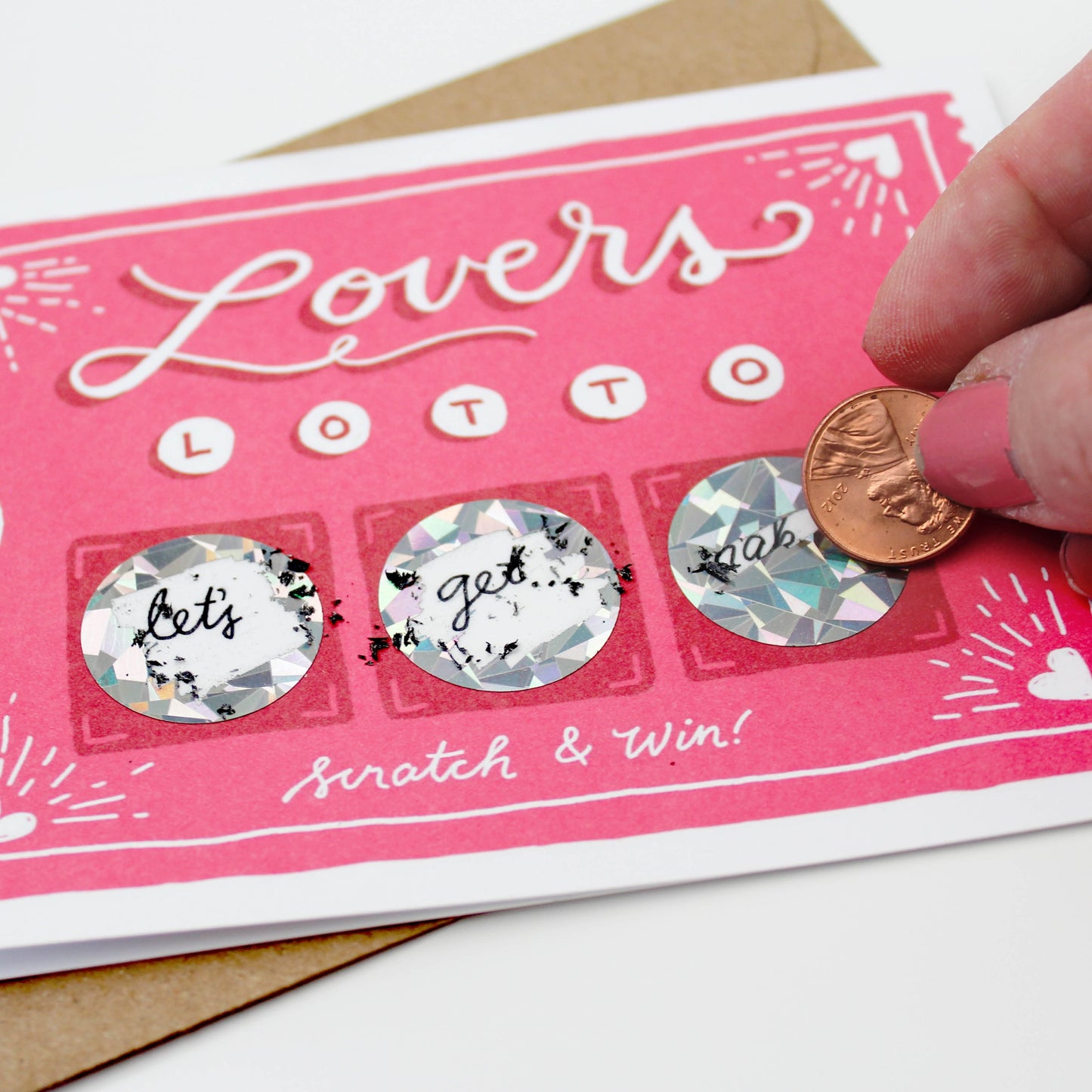 Lover's Lotto Scratch-off Card