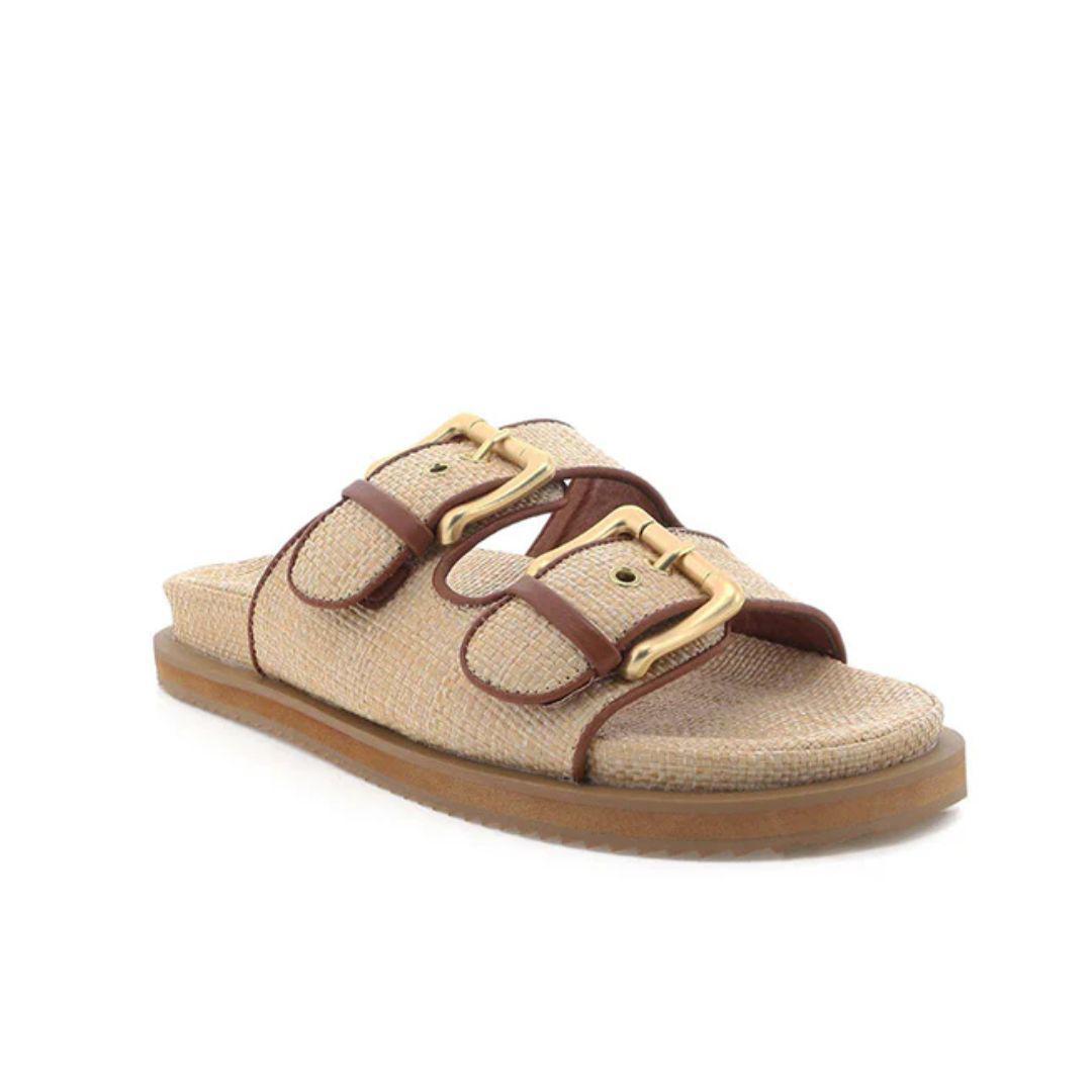 Tenzin Sandal | Natural Raffia