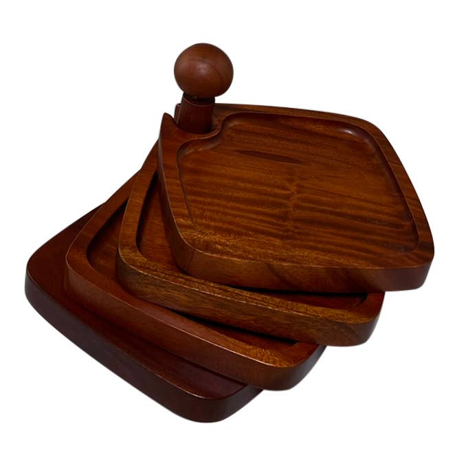 Appetizer Tray Mahogany Design - Pineapple - 5420PA