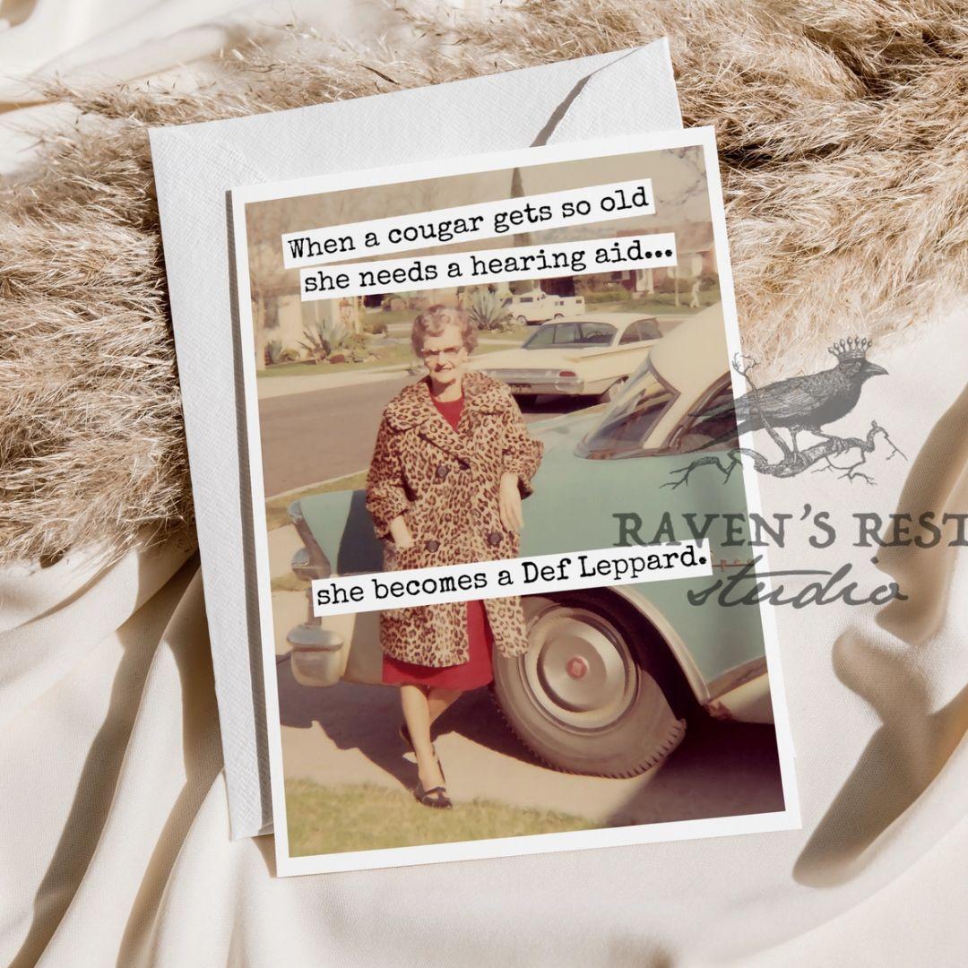 When A Cougar Gets Old Card