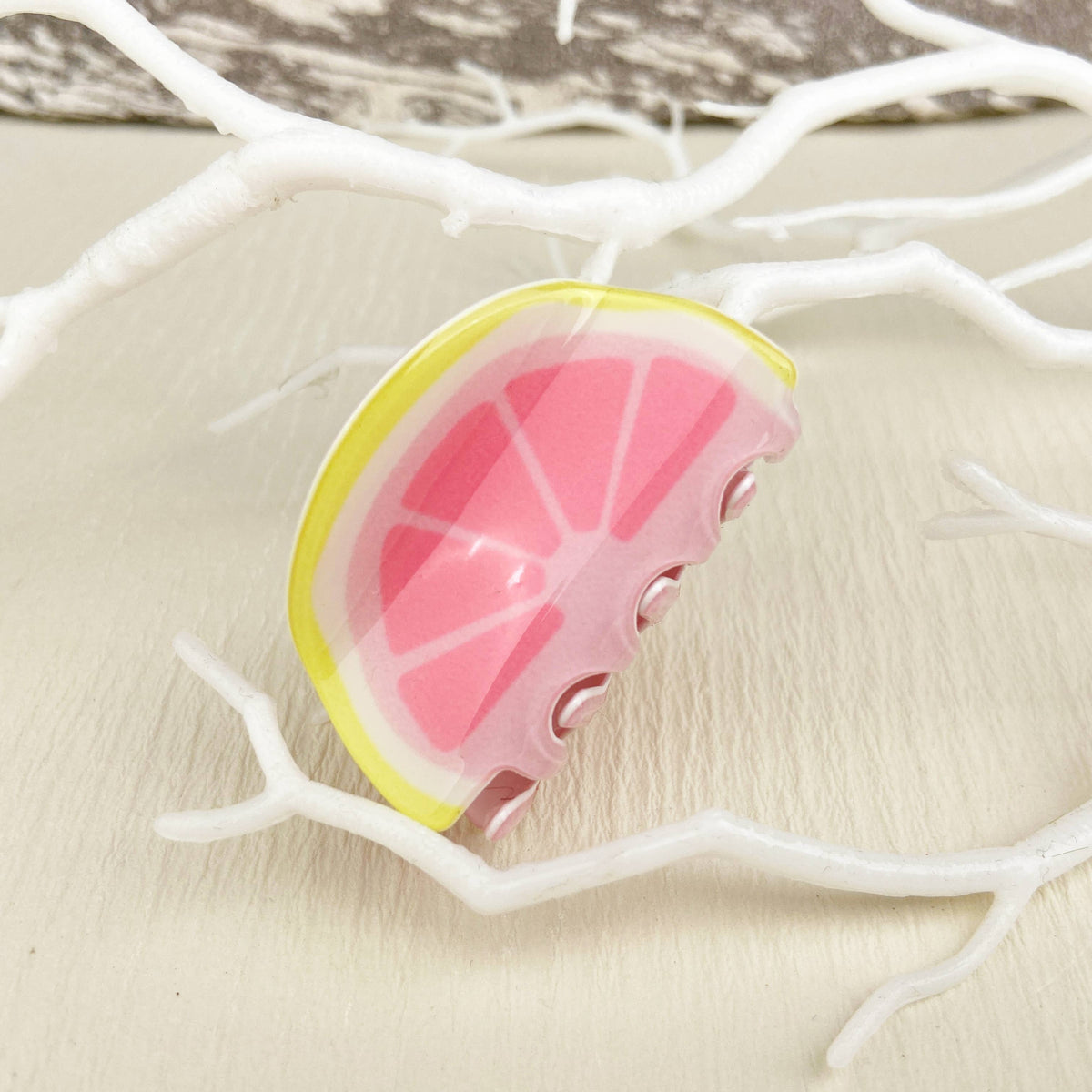 Fruit Rainbow Fun Hair Clip - Lemon