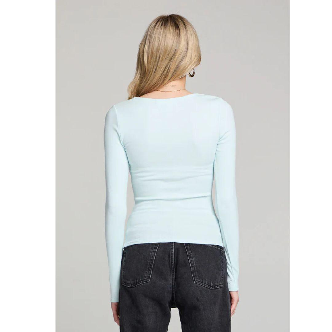 Scoop Neck Long Sleeve Slim Tee- S3502