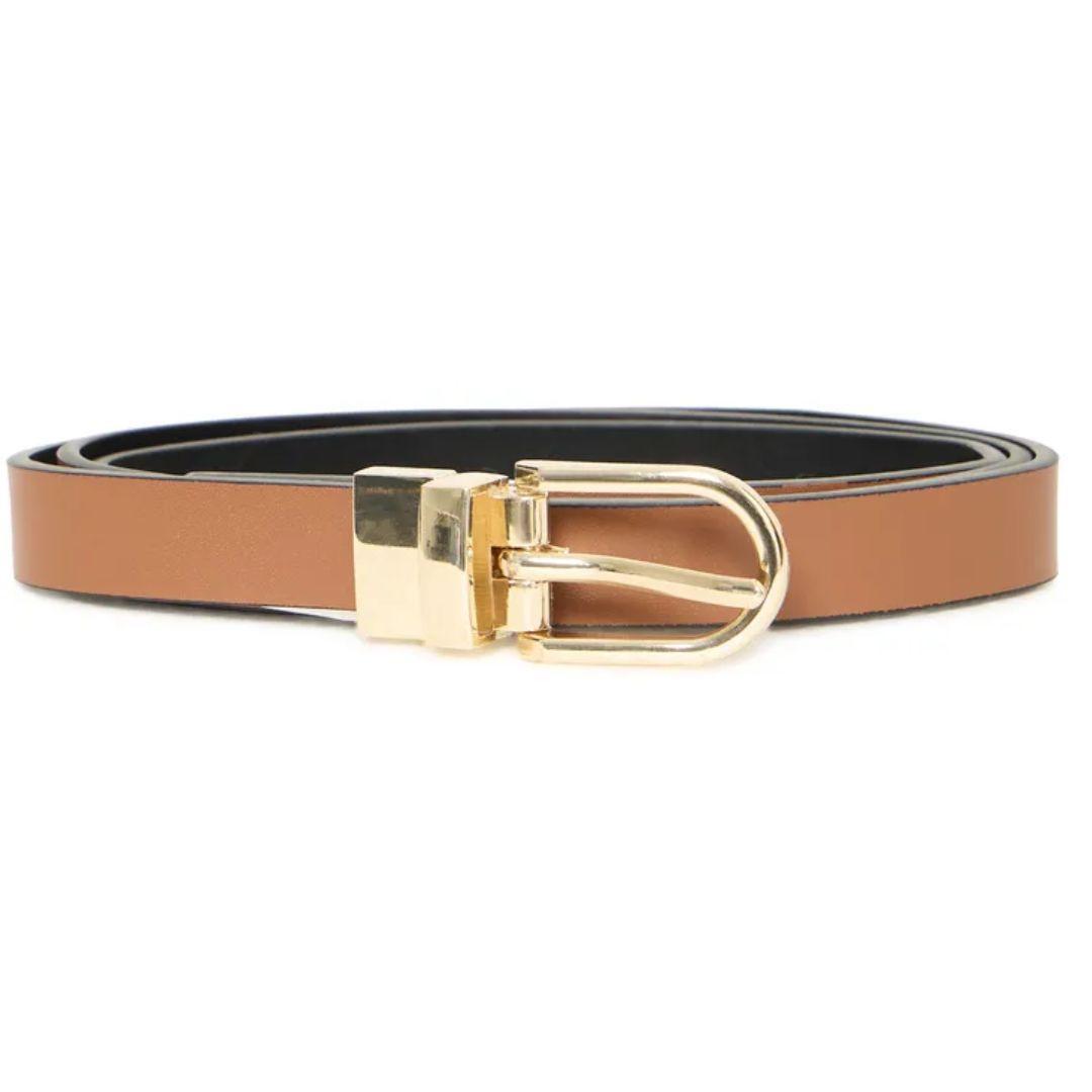Wessy Faux Leather Reversible Belt | Meteorite