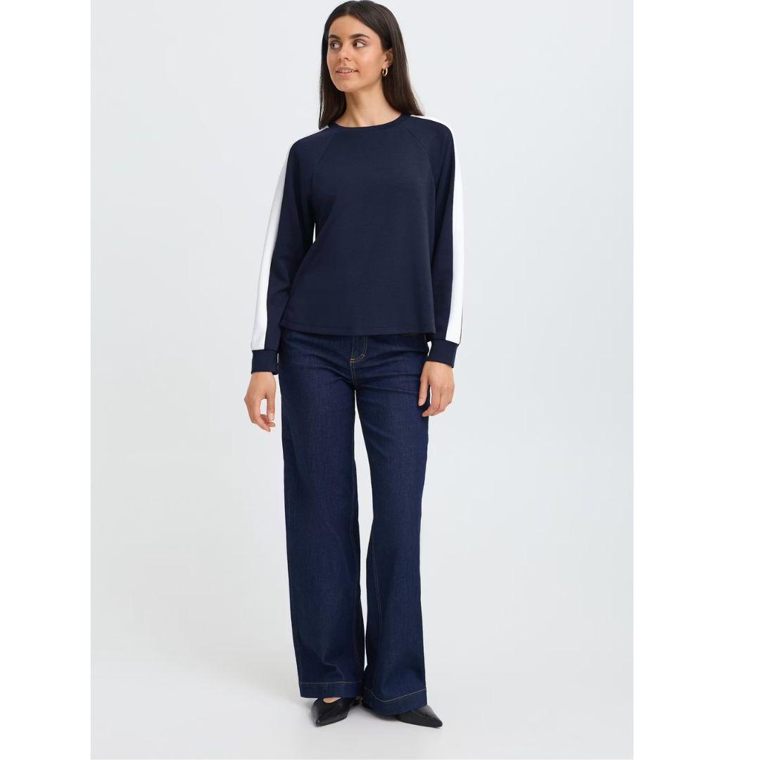 Aurora Stripe Travel Lounge Sweater