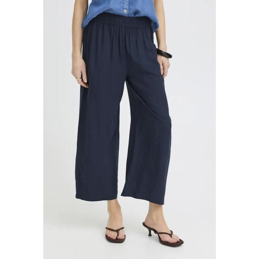 Joella Crop Pants - 20811296 - Medieval Blue