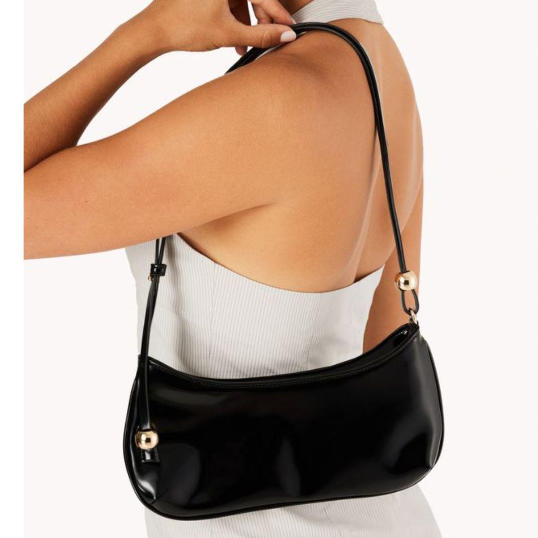 Rosabelle Patent Faux Leather Shoulder Bag