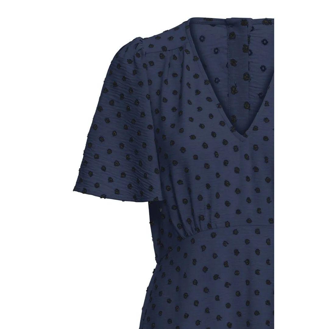 Zabby Dress - 20122959 - Navy Polka