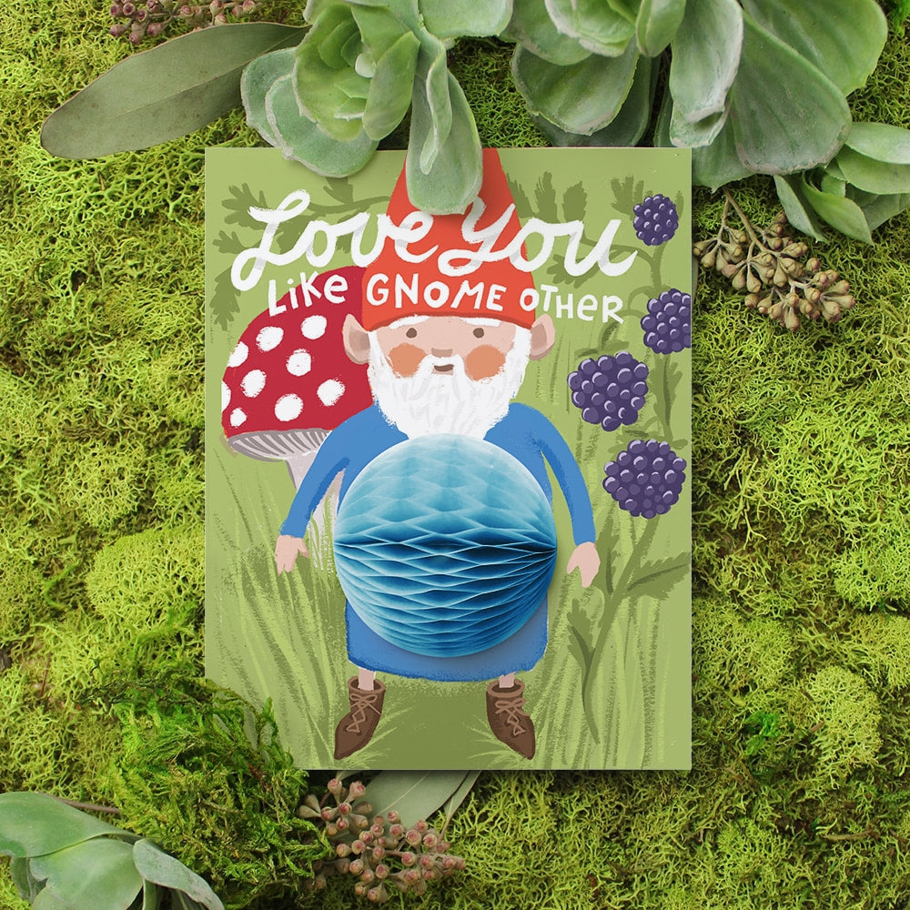 Love You Gnome Pop-up Card