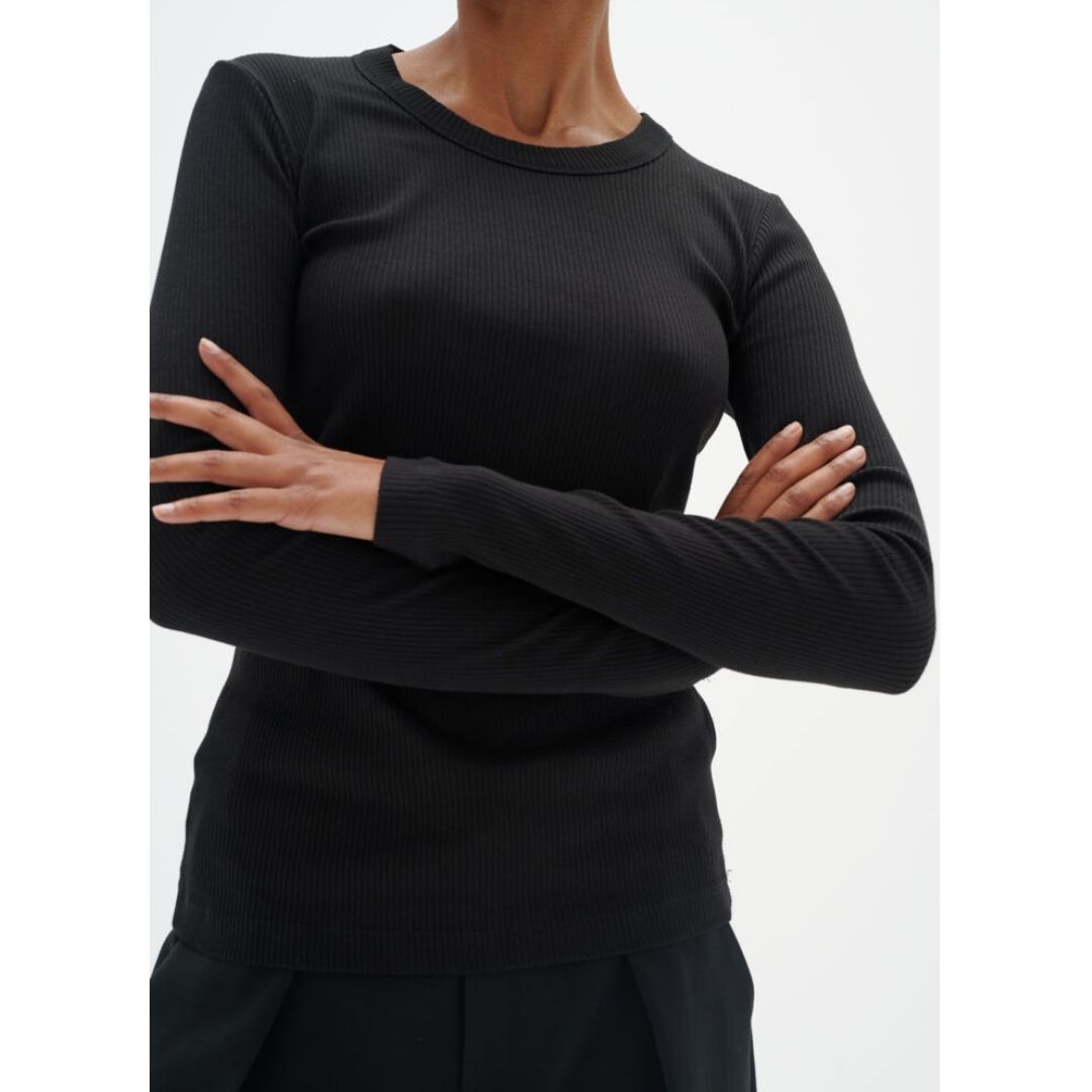 Dagna Long Sleeved Ribbed Shirt