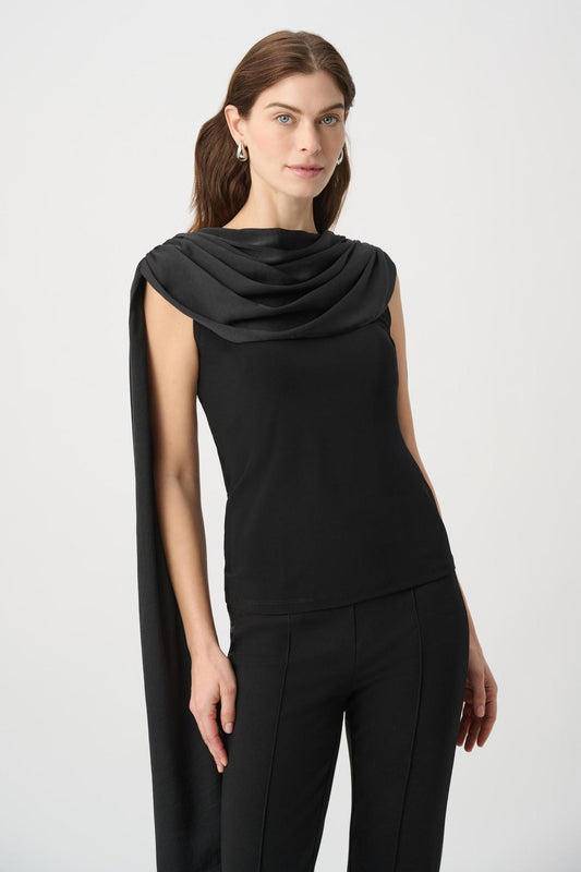 JOSEPH RIBKOFF Scarf Collar Fitted Top | 264113