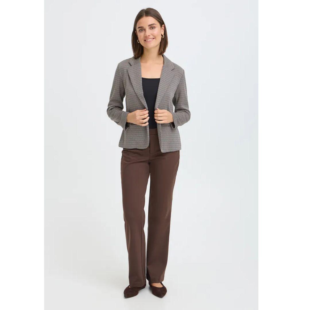 Babett Houndstooth Blazer | Hot Fudge