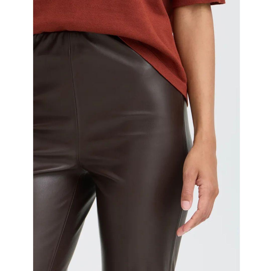 BYOUNG Daja Faux Leather Flare Pants | 20819556 | Java