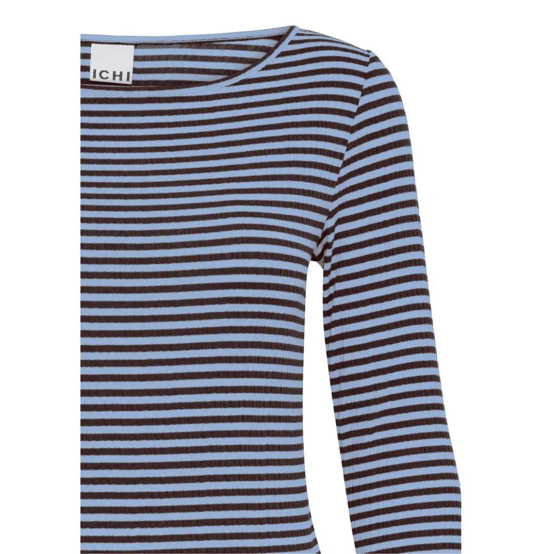 ICHI Cella Long Sleeve Stripe Top | 20122819