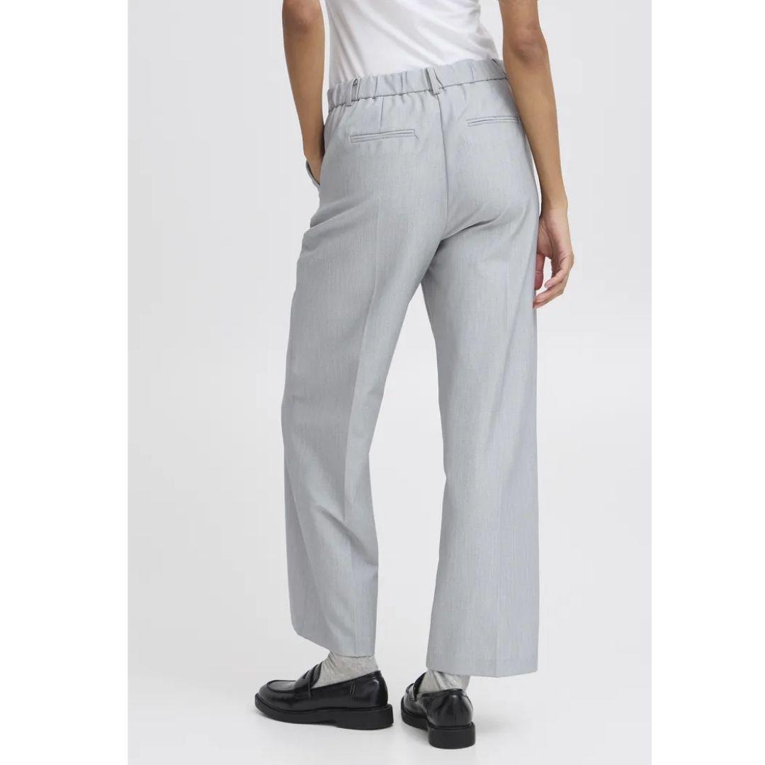 Danta Wide Leg Crop Pants - 20815027 - Grey