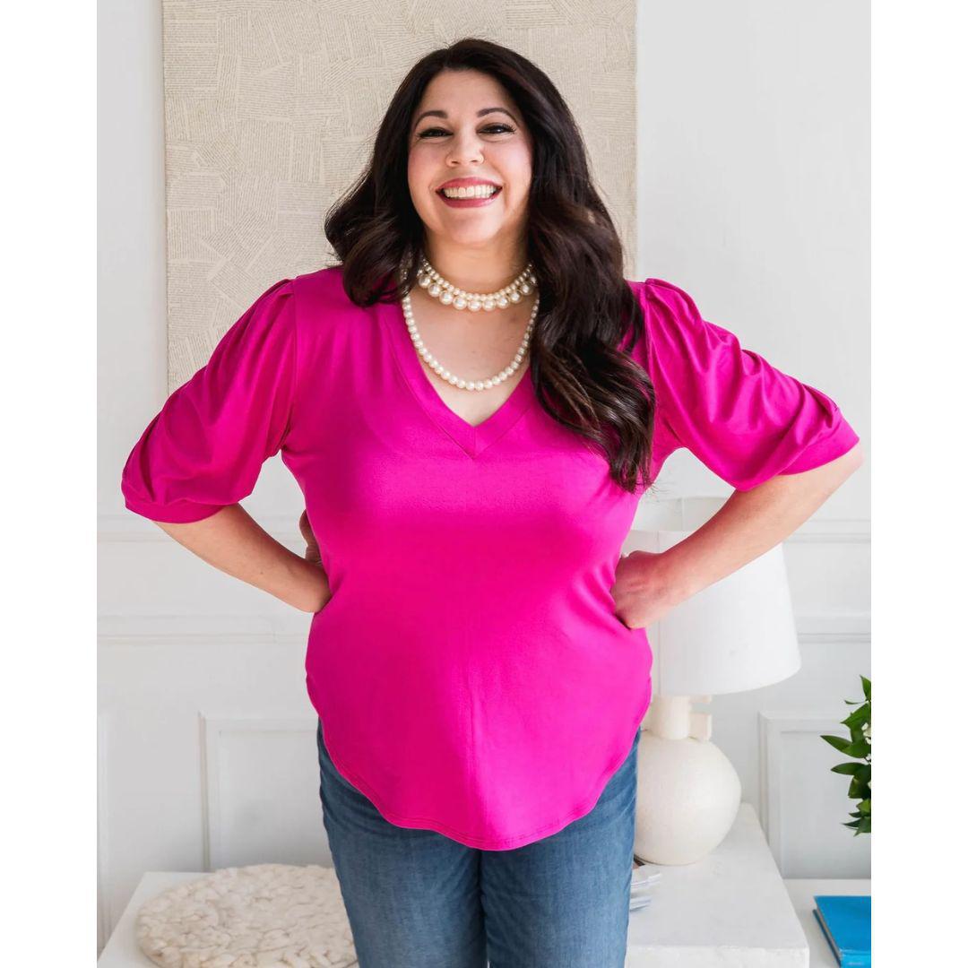 Darling Tee - Dotty Clothing - Hot Pink