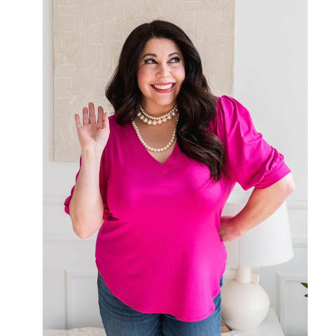 Darling Tee - Dotty Clothing - Hot Pink