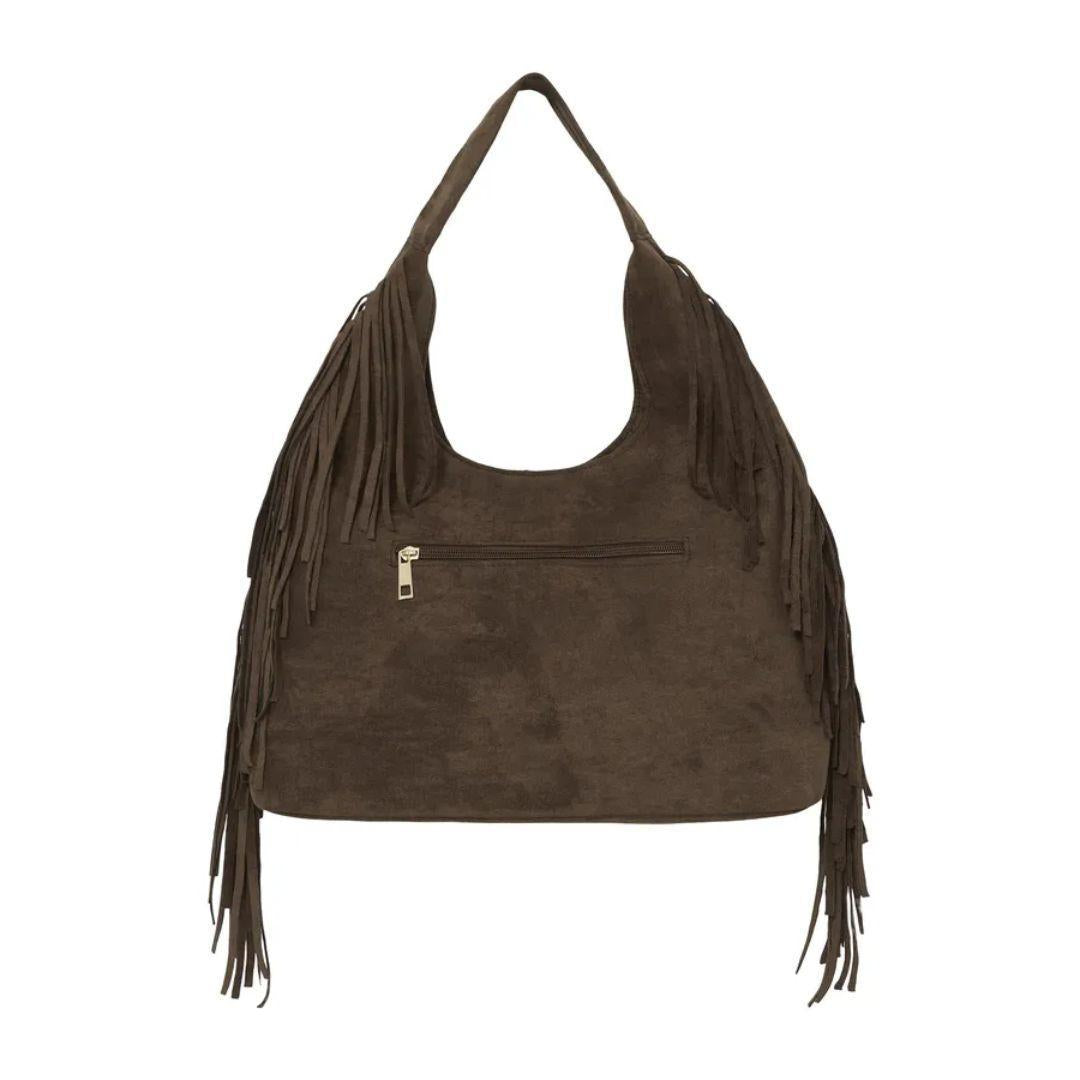ICHI Elba Fringe Bag | 20127022 | Coffee