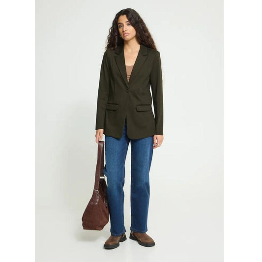Kate Tailored Long Blazer | Rosin Green