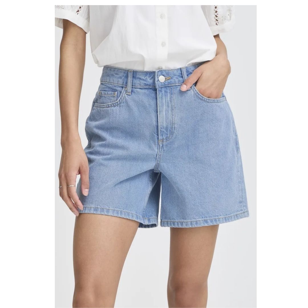 Kallie Shorts - 20816764 - Light Blue Denim