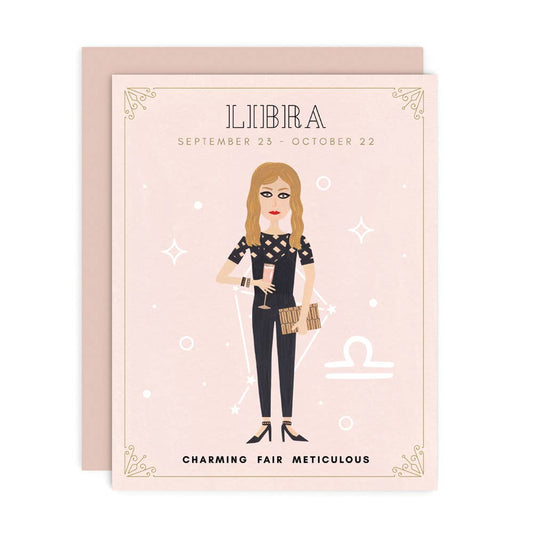 Libra Zodiac Babe Greeting Card
