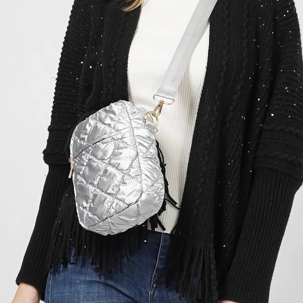Glossy Puffy Mini Crossbody Bag - 27-EBG10714
