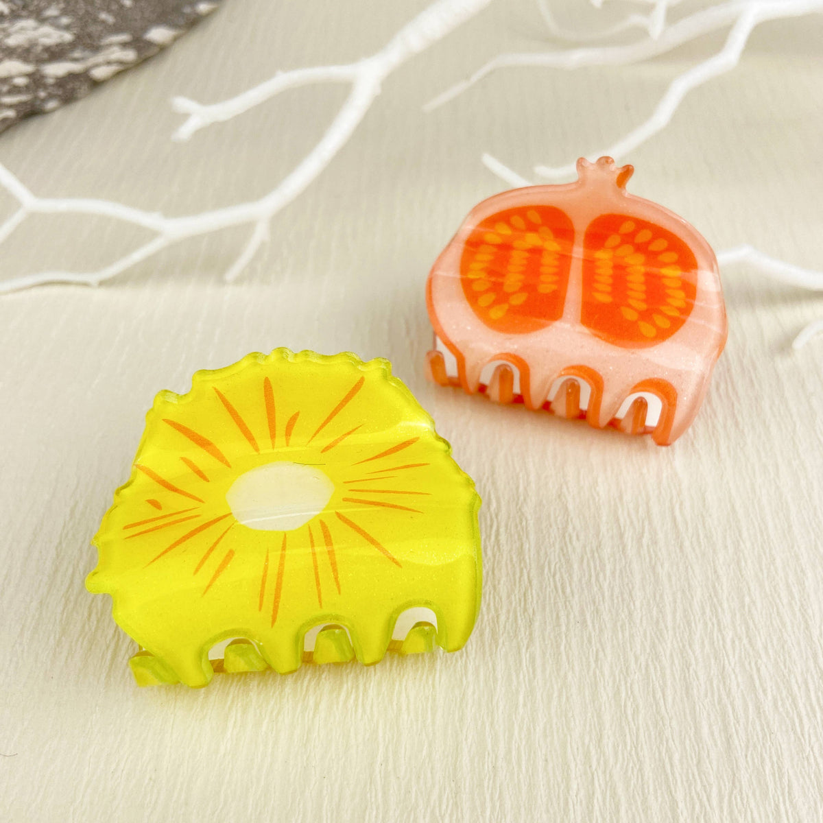 Fruit Rainbow Fun Hair Clip - Lemon