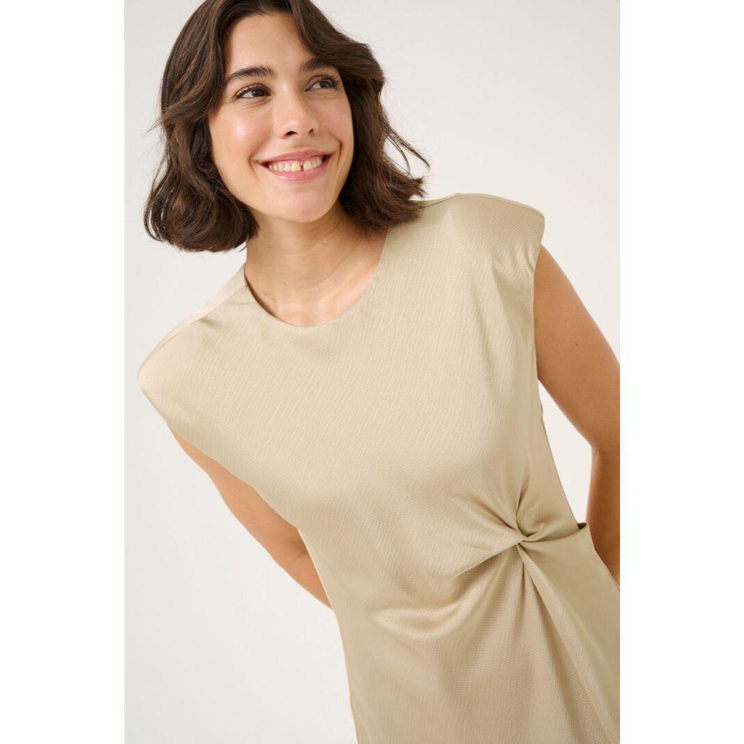 Pristina Satin Knot Midi Dress