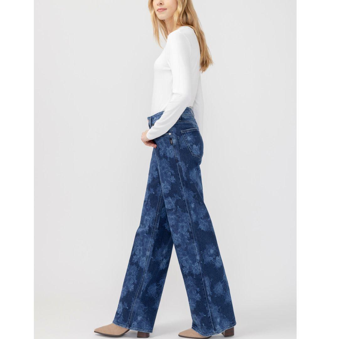 SILVER JEANS Suki Wide Leg Jeans | L93905ADF308 | Floral