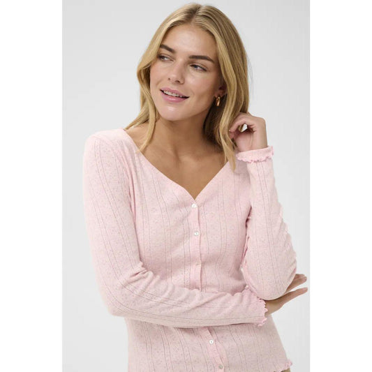 Gru Cardigan - 30513541 - Chalk Pink Melange