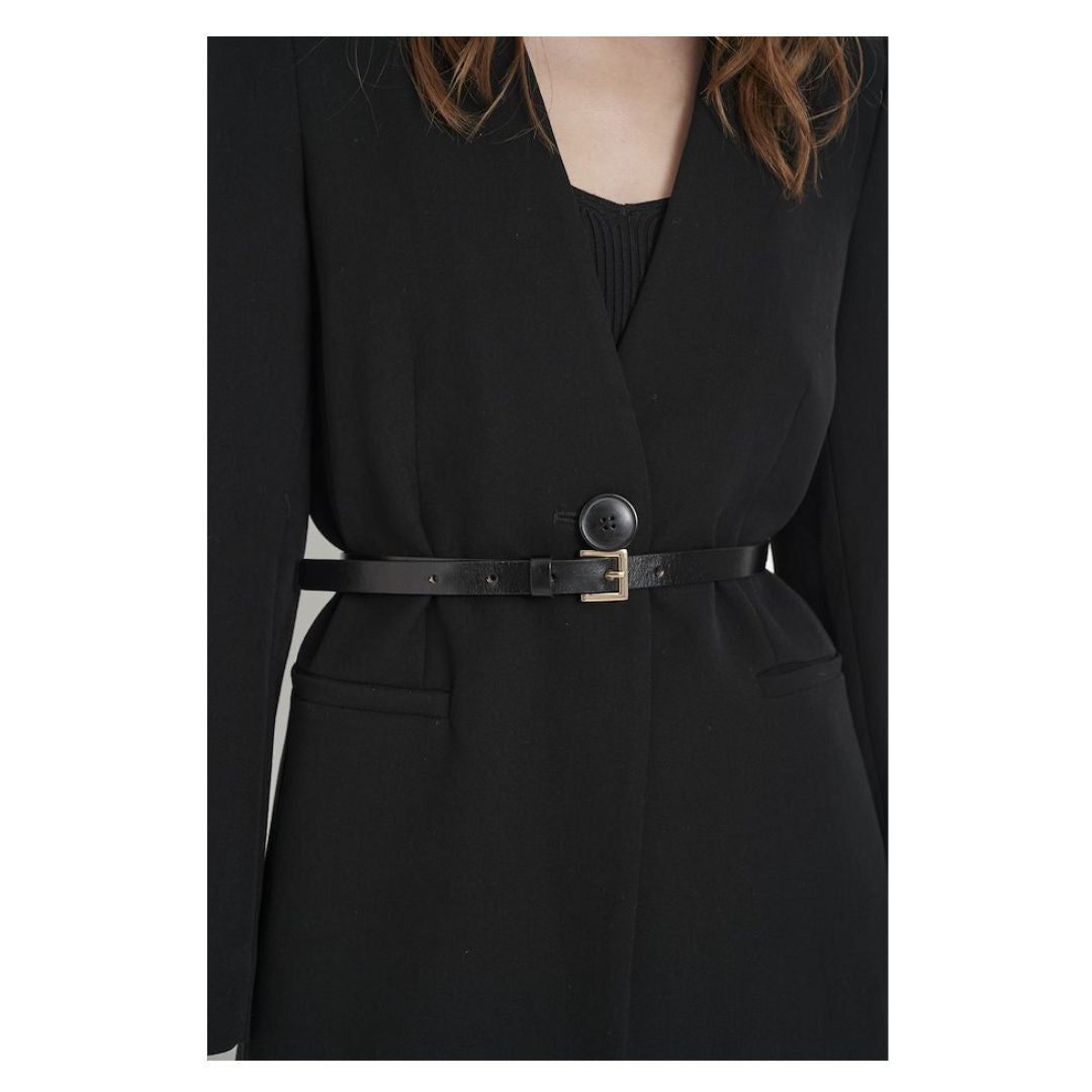 Georg Thin Leather Chain Belt