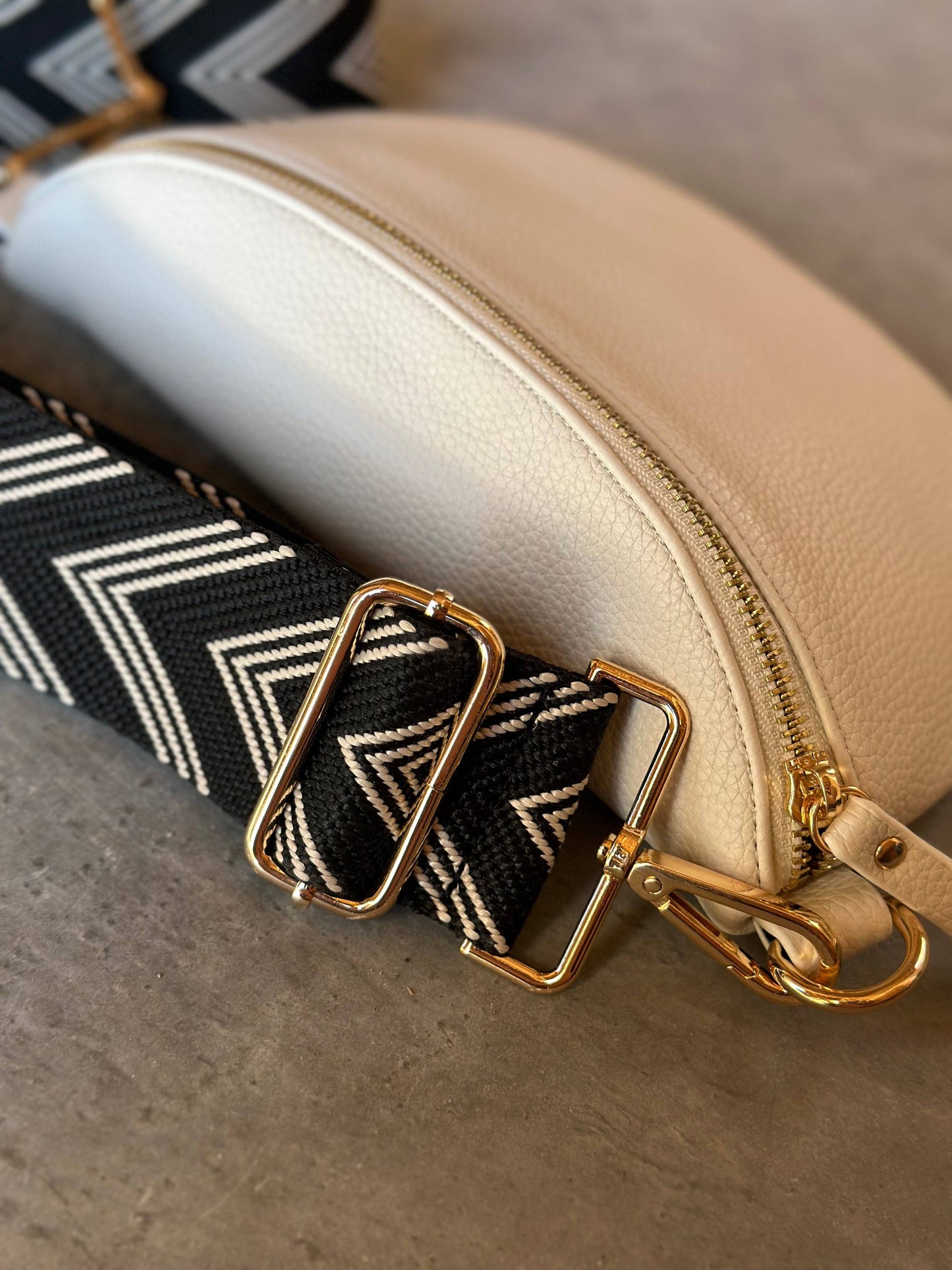 Justine Brooks Design - Black Chevron Bag Strap