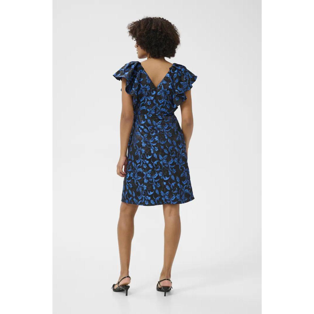 Astro Flounce Dress - Blue Flower
