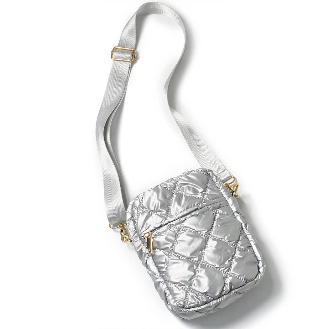 Glossy Puffy Mini Crossbody Bag - 27-EBG10714