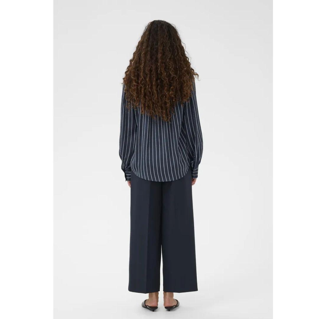 Ioana Paris Striped Blouse - 30408706 - Navy/Cream Stripe