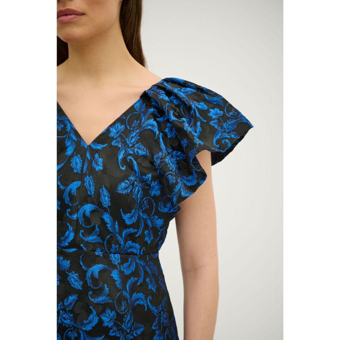 Astro Flounce Dress - Blue Flower