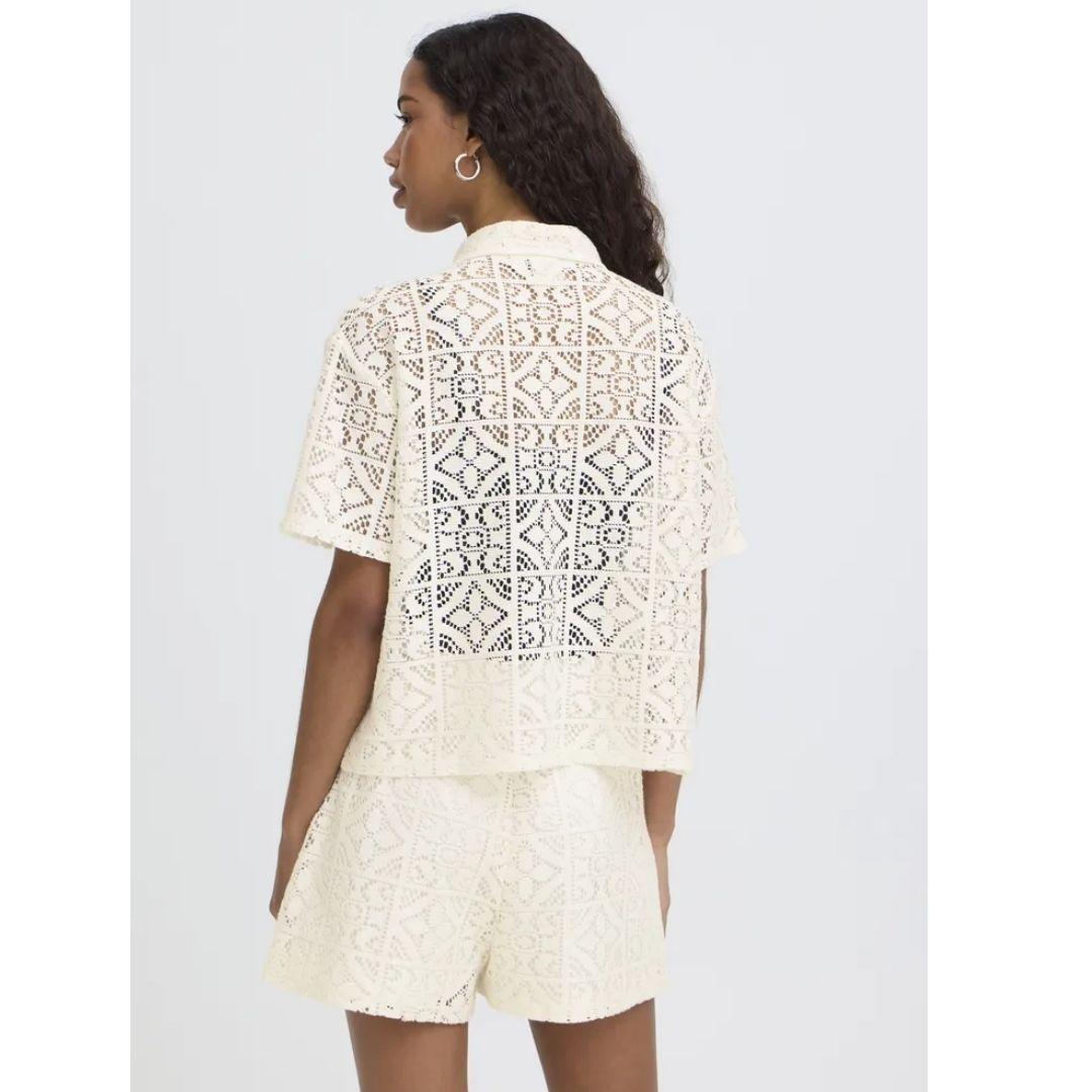 Naima Short Sleeve Crochet Top