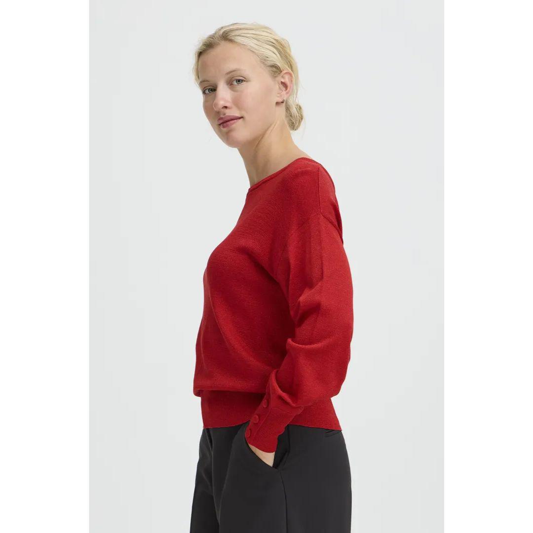 Mobbe Boatneck Jumper - 20818271 - Barbados Cherry