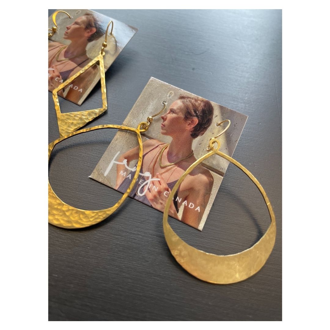 Hammered Brass Earrings FEA50