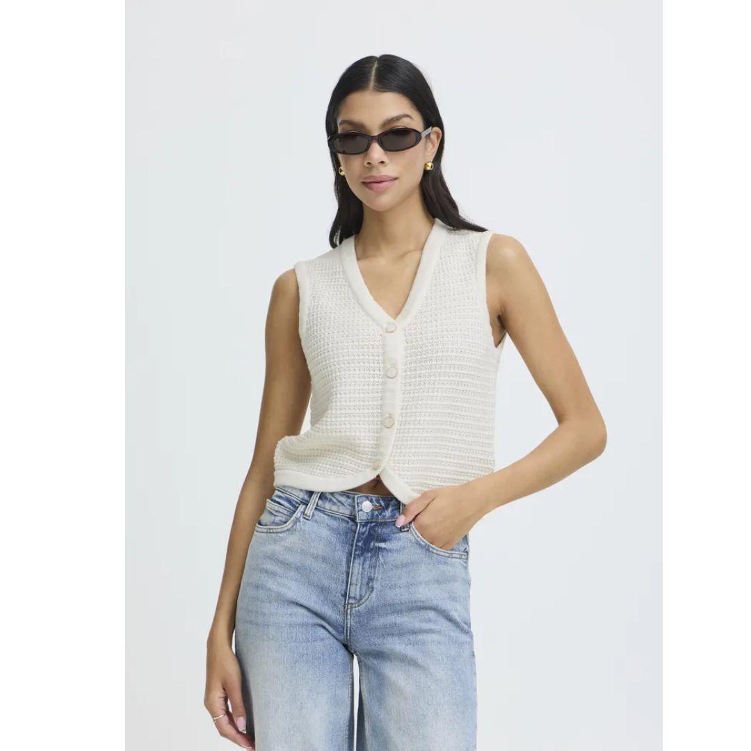 Mikala Knit Vest | Birch