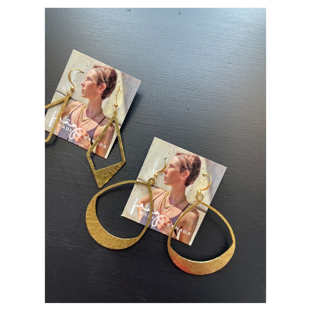 Hammered Brass Earrings FEA50
