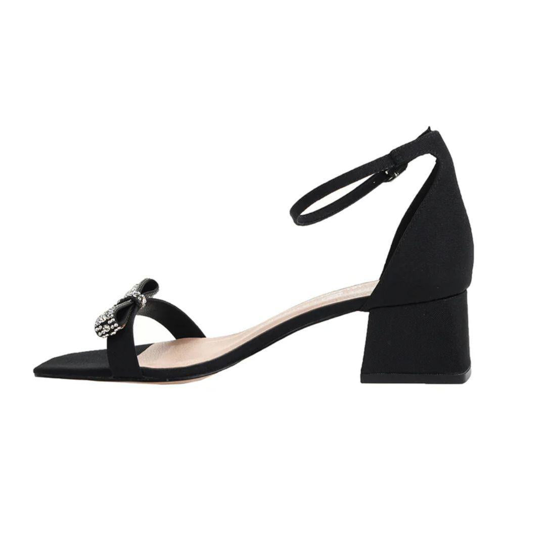 Lanita Bow Heeled Sandal - Chinese Laundry - Black