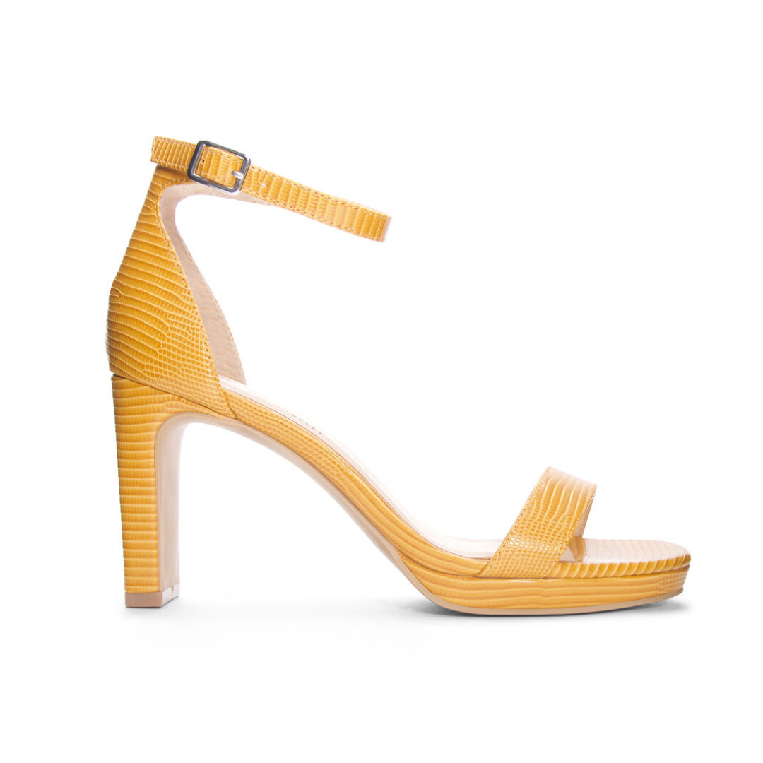 Tinie Platform Sandal | Dark Yellow