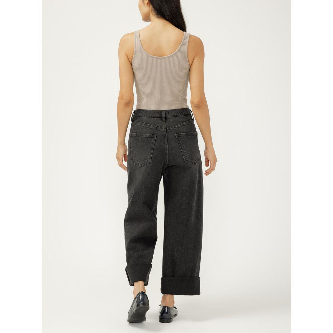 Be Easy High Rise Wide Leg Jeans - Onyx