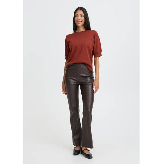 BYOUNG Daja Faux Leather Flare Pants | 20819556 | Java